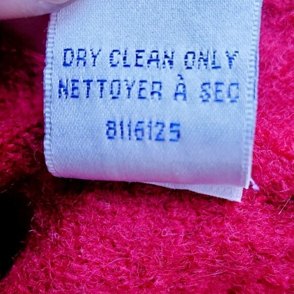 𝅺vintage Tabi Red Embroidered floral Cabincore Pure Wool Women's Jacket. Medium - Picture 8 of 10